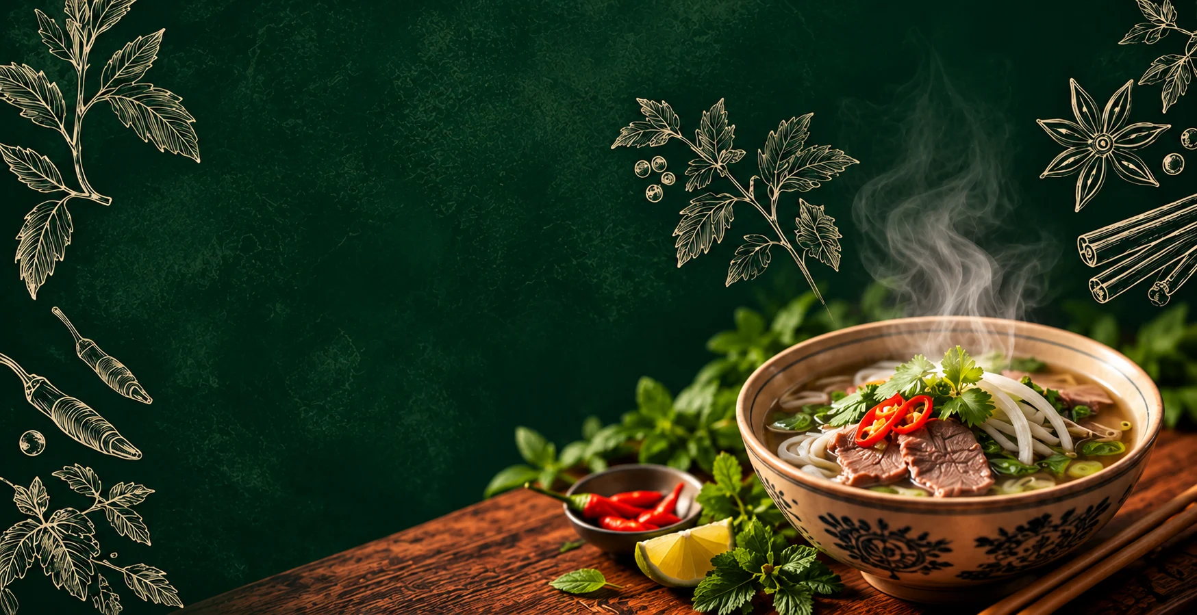 Bol de phở vietnamien fumant